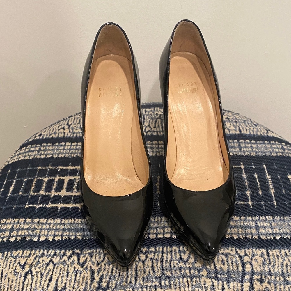 Stuart Weitzman Glossy Black Heels